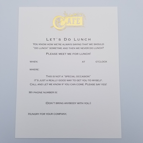 LET'S DO LUNCH! Invitations by Studio Z - Picture 2 of 5